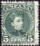 Spain 1901 Alfonso XIII 5 CTS Verde Edifil 242